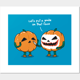 Smiley pumpkin Posters and Art